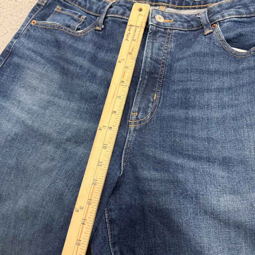 Old Navy OG Loose High Rise Straight Leg Blue Jeans Womens 16 Tall Medium Wash - Picture 7 of 12